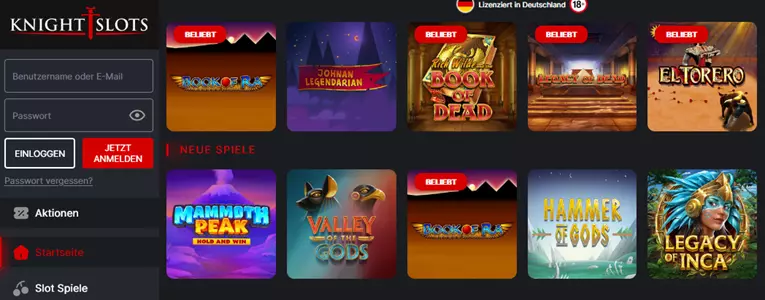 knight slots spiele