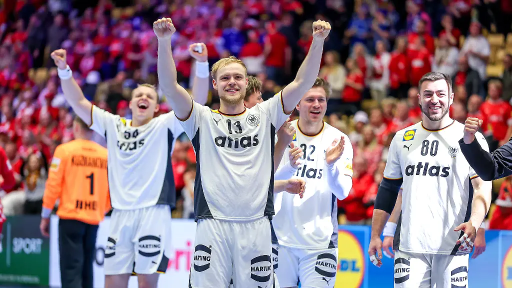 30-01-2026-Handball-Men-s-EHF-EURO-2026-Deutschland-Kroatien-Jyske-Bank-Boxen-in-Herning-Daenemark-Semi-Finals-Deutschland-steht-nach-dem-Sieg-gegen-Kroatien-im-Finale-Abschlussjubel-nach-dem-Sieg-Siegerjubel