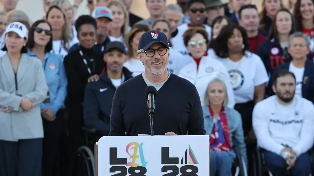 Olympics-LA28-officials-speak-to-the-media-LA-Memorial-Coliseum-Los-Angeles-California-U-S