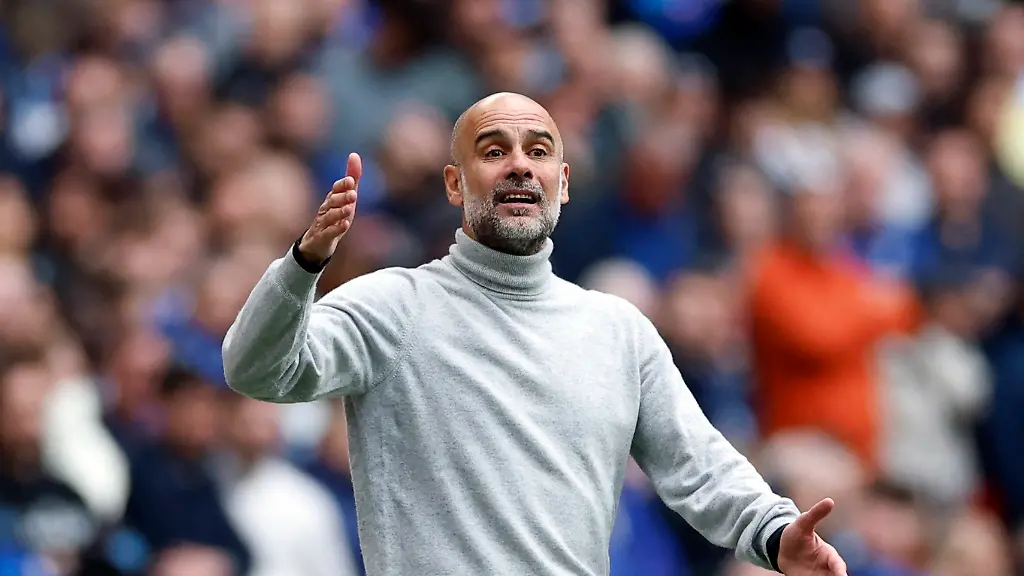 Soccer-Football-FA-Cup-Final-Chelsea-v-Manchester-City-Wembley-Stadium-London-Britain-May-16-2026-Manchester-City-manager-Pep-Guardiola-reacts-Action-Images-via-Reuters-Peter-Cziborra