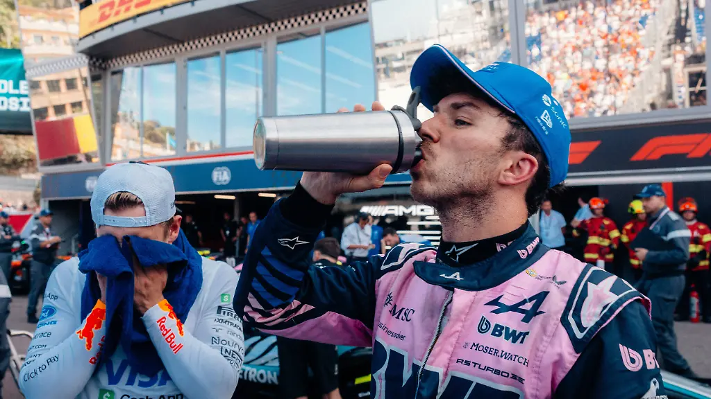 Formula-1-Monaco-Grand-Prix-2026-Pierre-Gasly-BWT-Alpine-F1-Team-10-and-Liam-Lawson-Visa-Cash-App-Racing-Bulls-Formula-One-Team-30-in-parc-fermA-after-qualifying-on-quali-day-at-the-Monaco-GP-2026-06-06-2026