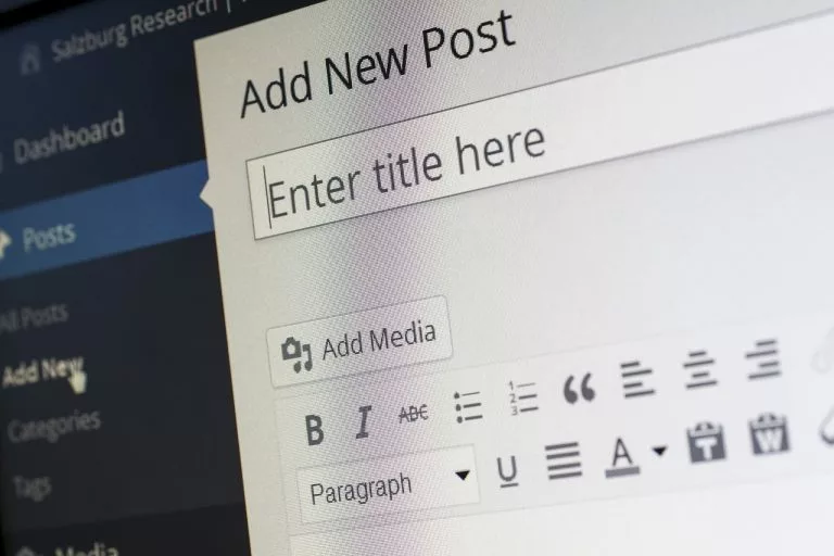 WordPress Blog Post, New Blog Post, CMS, Content Management System